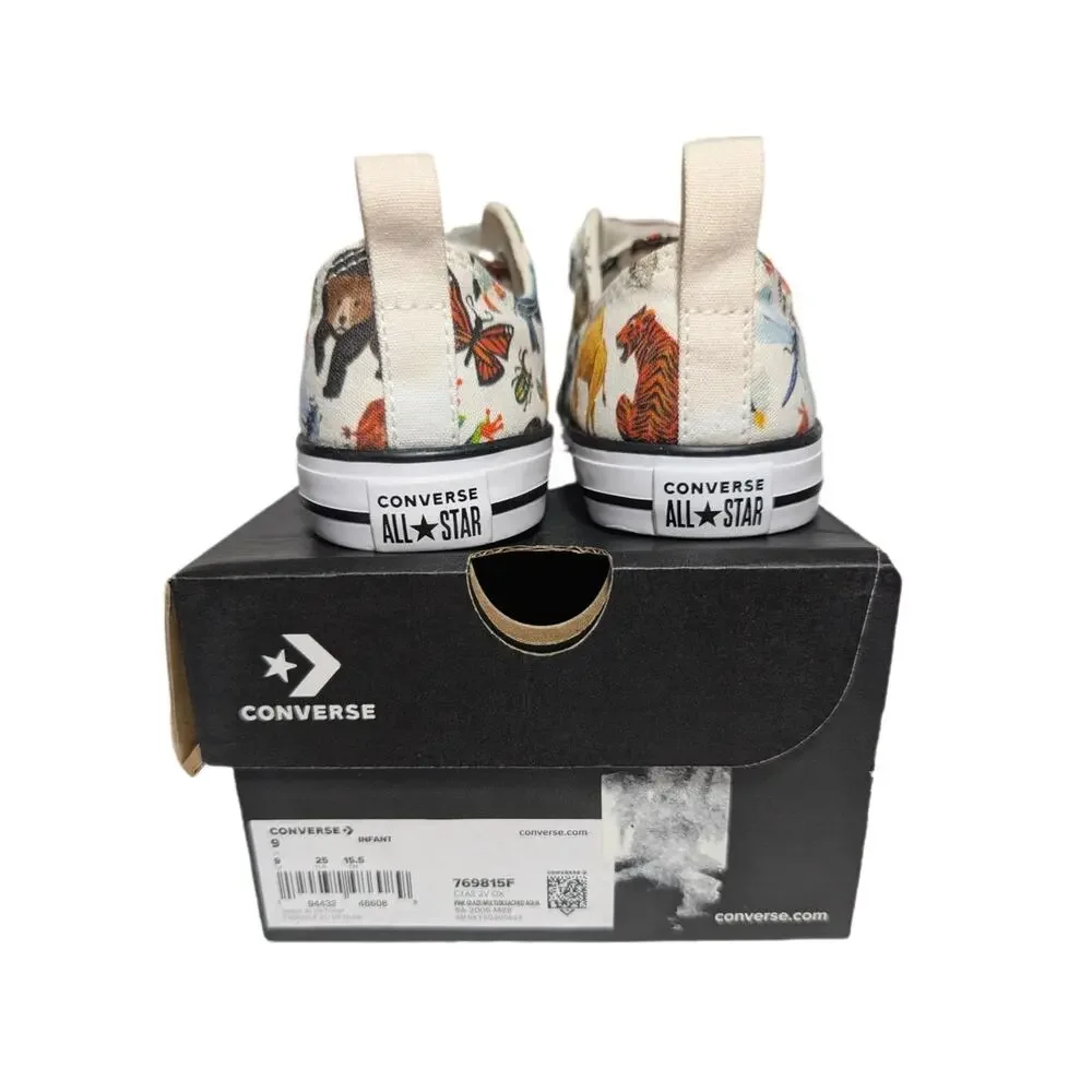Converse size 9 baby kid infant All Star Chuck Taylor easy on animal zoo bug